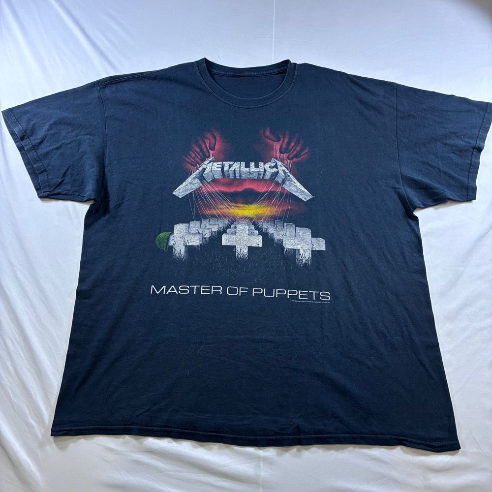Metallica Master of Puppets Damage Inc Tour T-Shirt Black XL 2007 Distressed